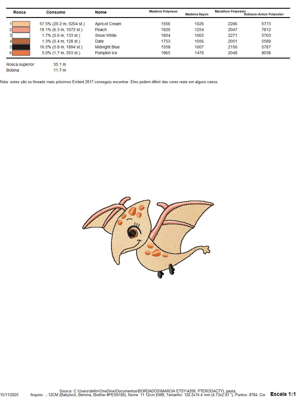 Dinosaur embroidery designs - Baby Boy Flying Dino machine embroidery pattern - Pterodactyl - Instant digital download pes jef dst hus vp3