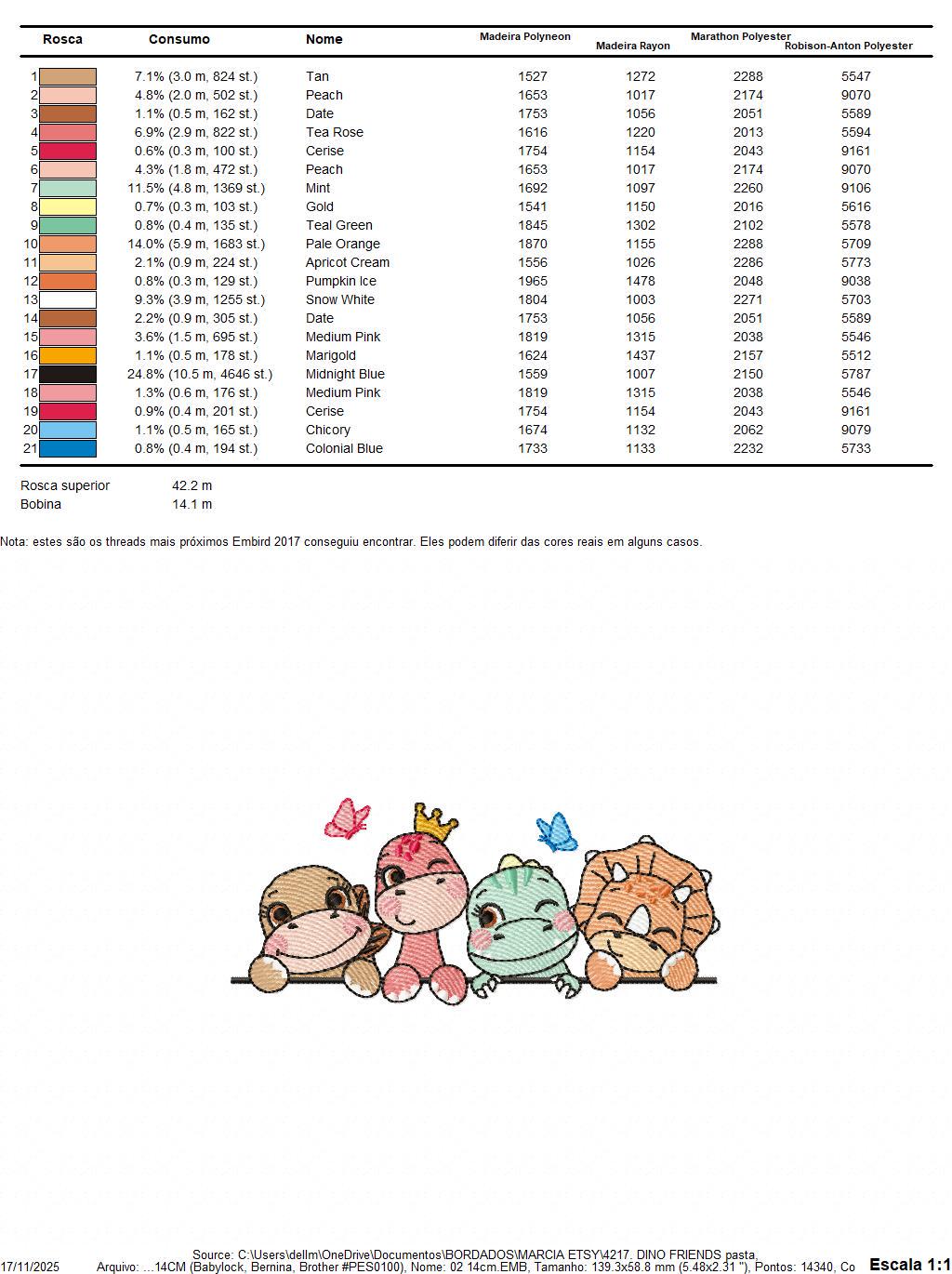 Dinosaur embroidery designs - Dino with flower machine embroidery pattern - Baby Girl Tyrannosaurus file T rex - Instant download pes jef