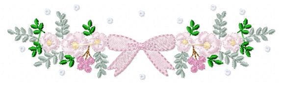 Monogram Frame with roses embroidery designs - Flower Laurel wreath machine embroidery pattern - Rose baby girl file - Instant download jef