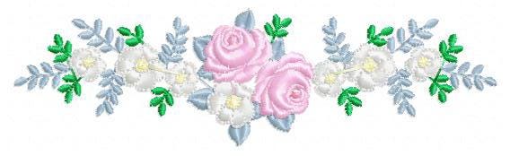 Flower line embroidery designs - Roses Divider machine embroidery pattern - Kitchen towel file - Instant download pes jef dst vp3 hus xxx