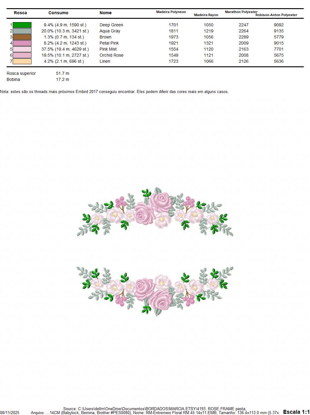 Monogram Frame with roses embroidery designs - Flower Laurel wreath machine embroidery pattern - Kitchen Towel file - Instant download jef