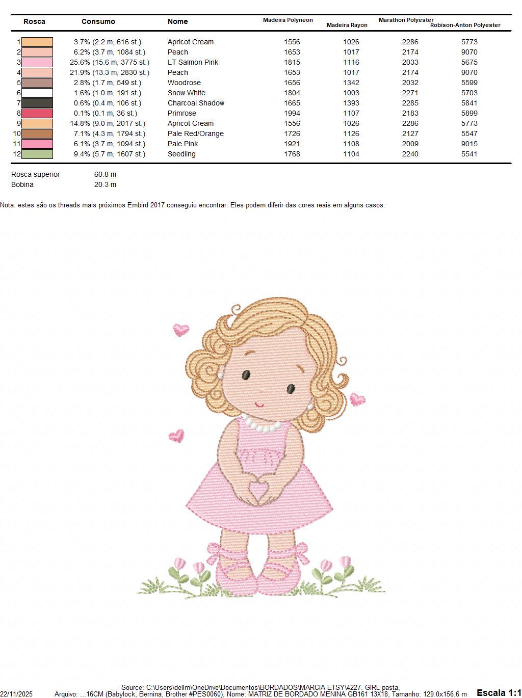 Girl with curly hair and flowers embroidery designs - Princess machine embroidery pattern - Girl with lace and hearts - Instant download pes