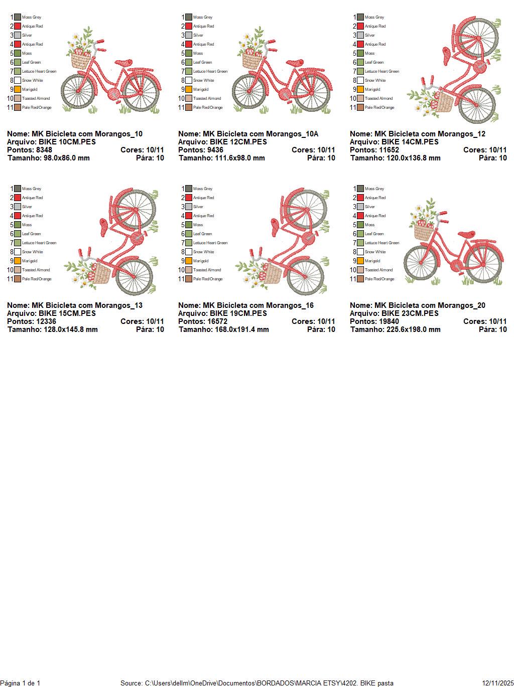 Bike with daisies and strawberries embroidery designs - Bicycle machine embroidery pattern - Baby girl Bike with flowers - Instant download