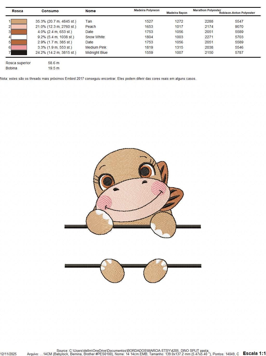 Baby Girl Dinosaur with frame for name embroidery designs - Split Dino machine embroidery pattern - Baby boy file - Instant download pes jef