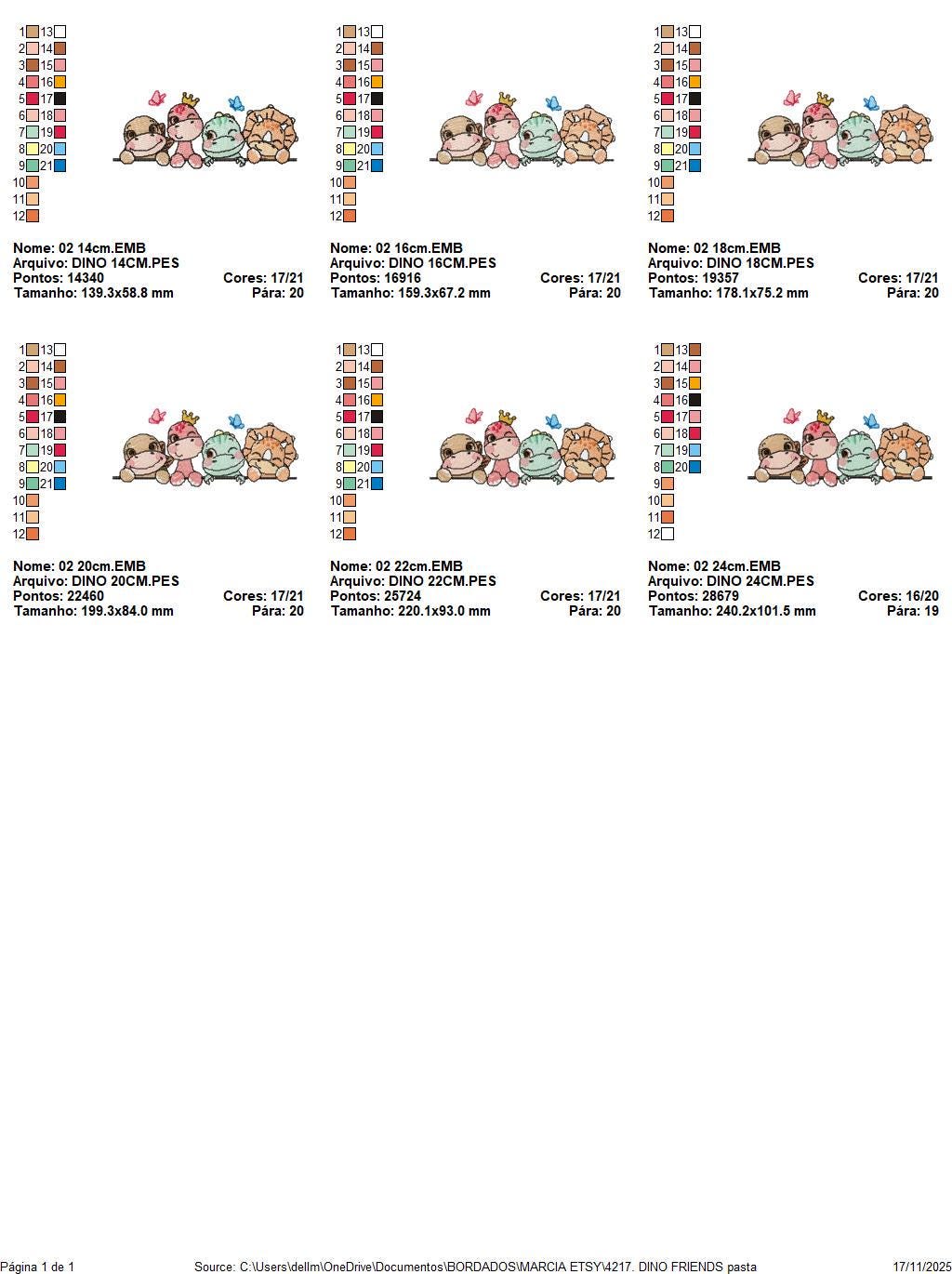 Dinosaur embroidery designs - Dino with flower machine embroidery pattern - Baby Girl Tyrannosaurus file T rex - Instant download pes jef