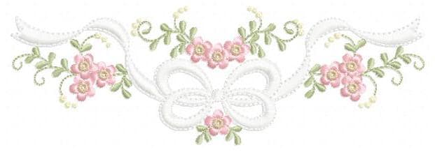 Roses embroidery designs - Flower Line Divider machine embroidery pattern - Kitchen Towel file - Instant digital download jef pes dst hus