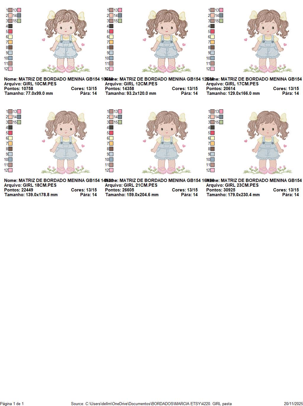 Baby girl embroidery designs - Girl with long hair ponytail and hearts machine embroidery pattern - Princess with flower - Instant download