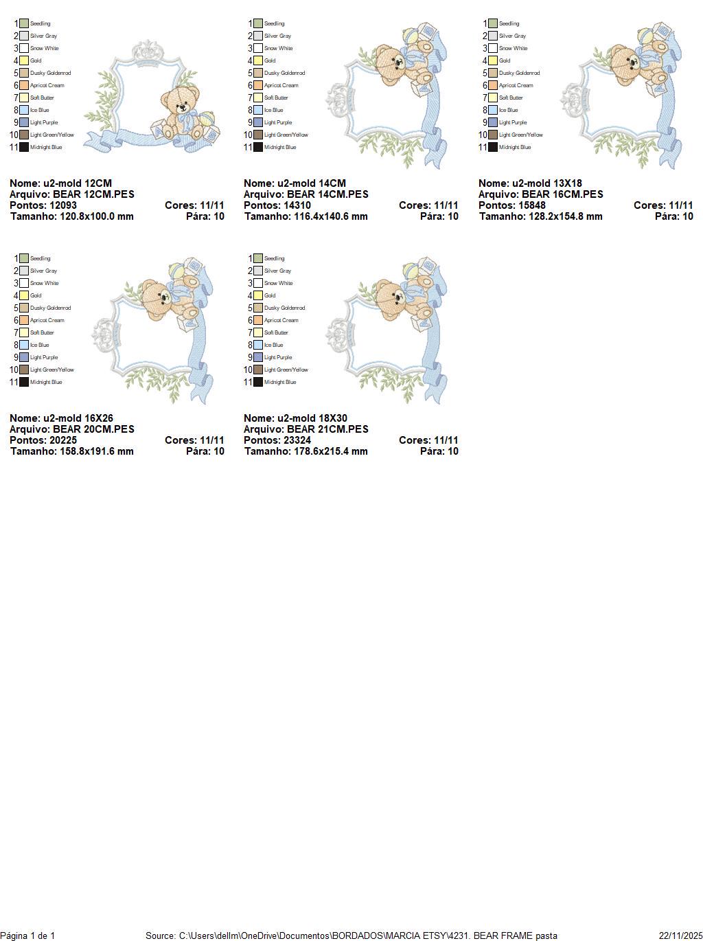 Monogram Frame Male Bear embroidery designs - Laurel Teddy Bear machine embroidery pattern - Baby Bear Bear Wreath file - Instant download