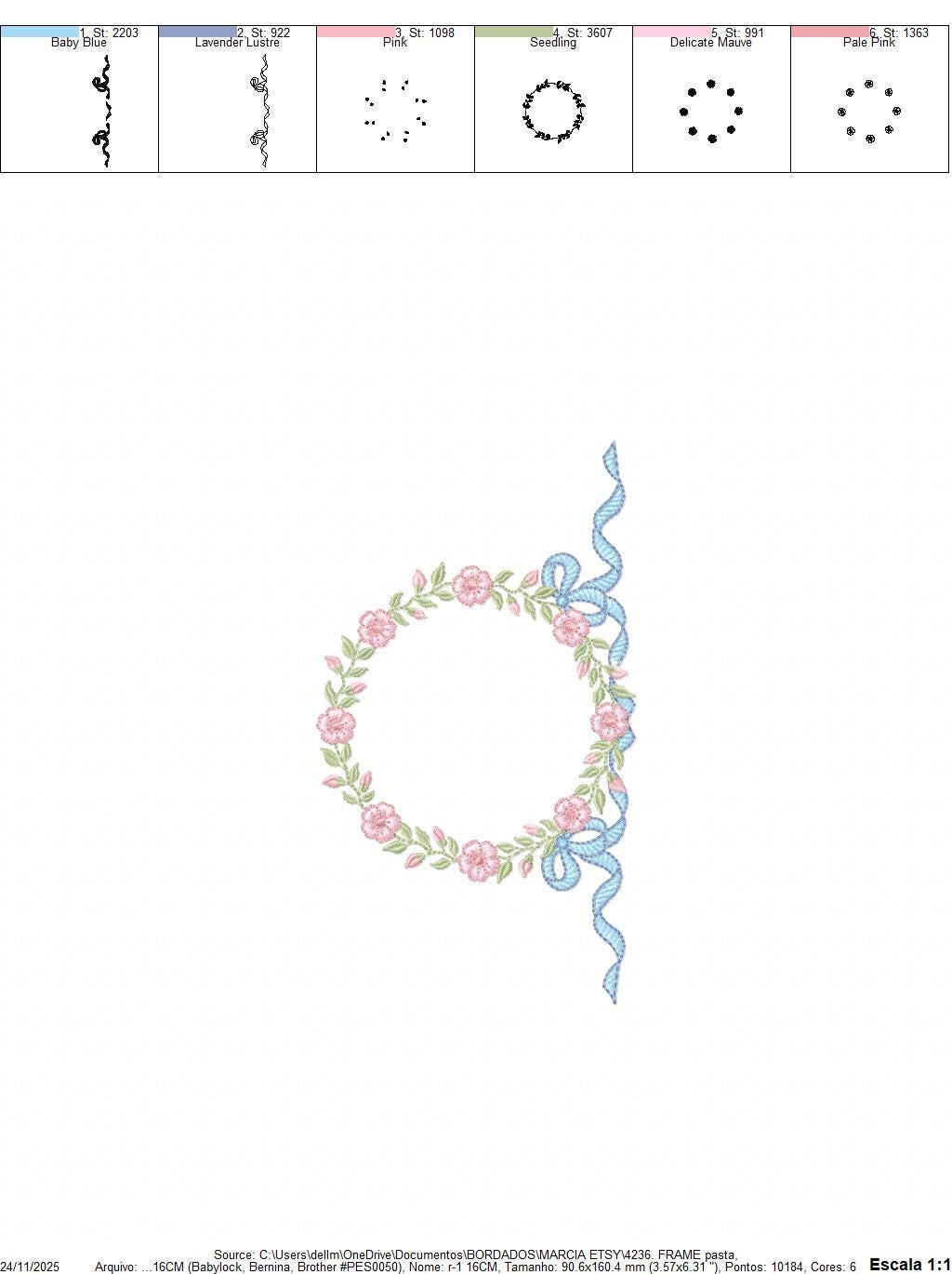 Flower Frame embroidery designs - Rose Wreath with lace machine embroidery pattern - Kitchen Tea Towel embroidery - Instant download pes jef