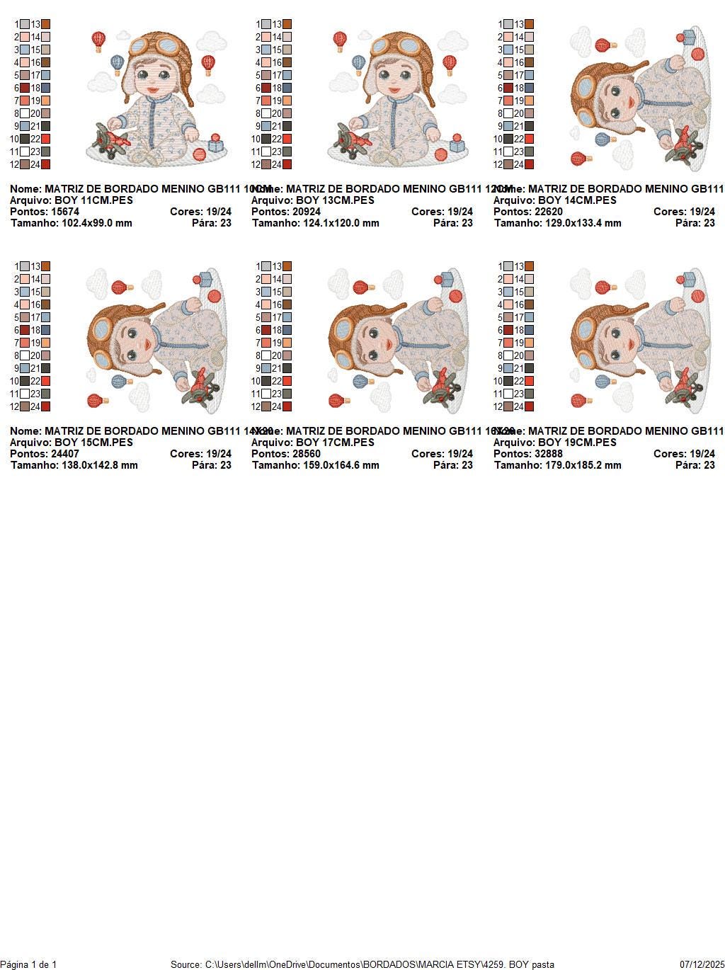 Baby Boy Pilot embroidery designs - Kid Toy Plane machine embroidery pattern - Aviator Toddler with goggles - Instant digital download pes
