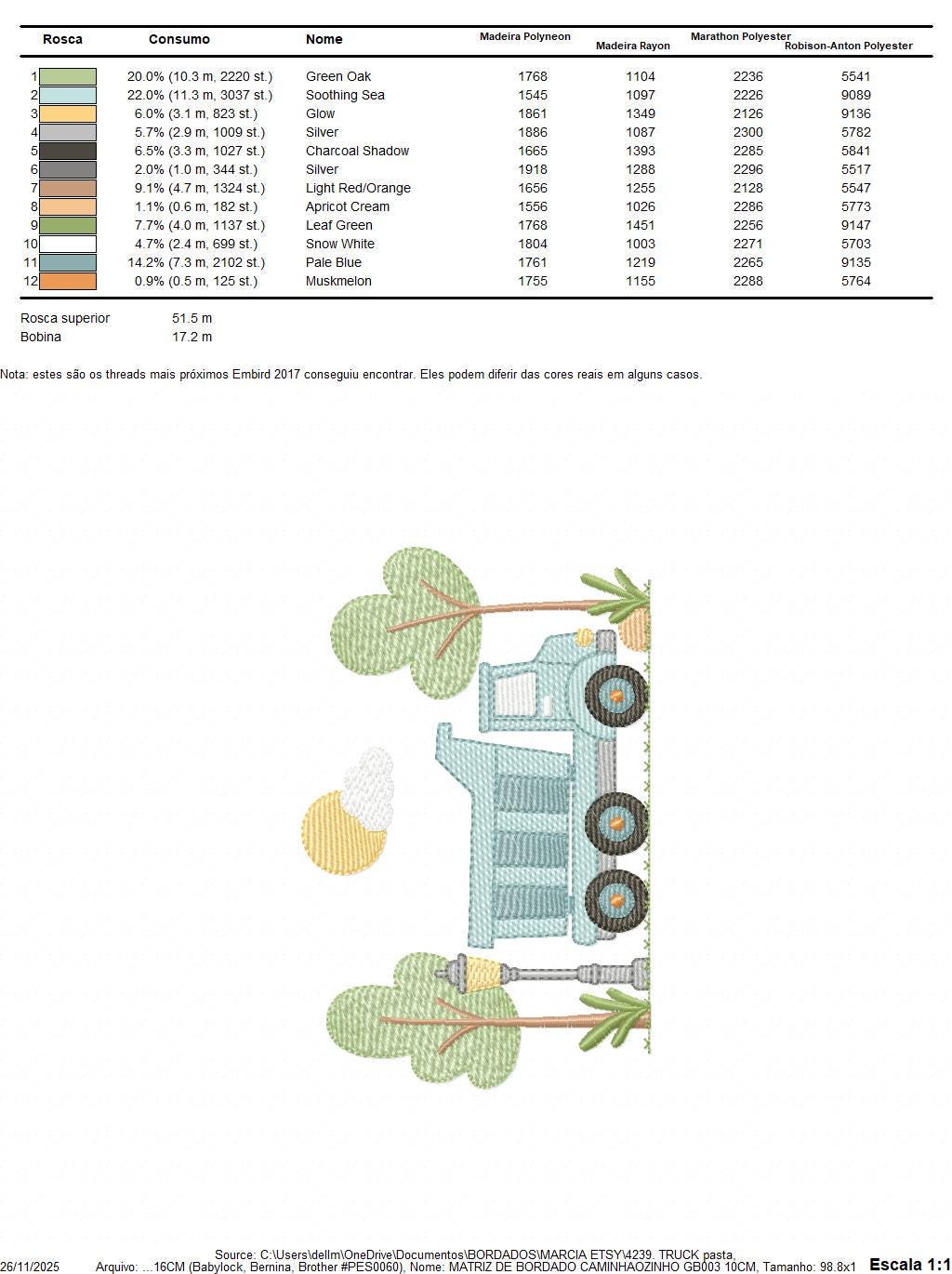 Truck with trees embroidery designs - Vehicle Pickup machine embroidery pattern - Baby boy file - Instant digital download pes jef dst hus