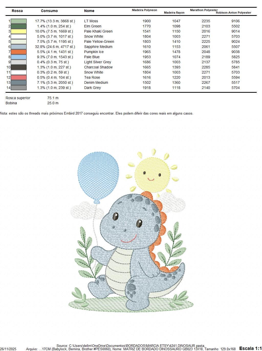 Dinosaur embroidery designs - Dino with balloon machine embroidery pattern - Baby Boy Tyrannosaurus file T rex - Instant download pes jef