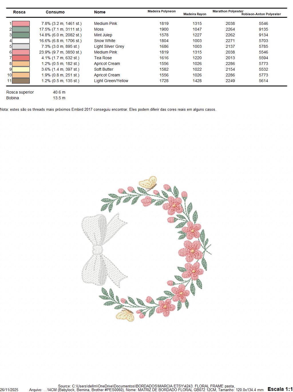 Flower Frame embroidery designs - Floral Wreath with lace and butterflies machine embroidery pattern - Kitchen Tea Towel - Instant download