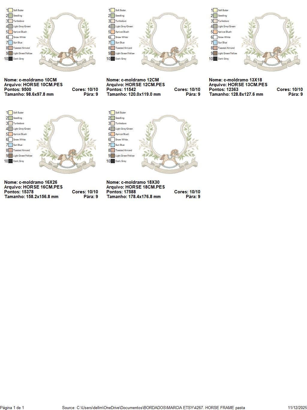 Toy Horse embroidery design - Baby boy rocking horse laurel frame machine embroidery pattern - Instant digital download pes jef hus dst vp3