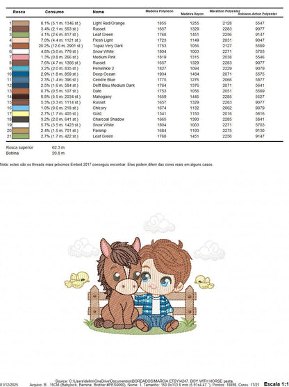 Cowboy embroidery design - Baby boy with horse embroidery designs machine embroidery pattern - Farm ranch embroidery file - instant download