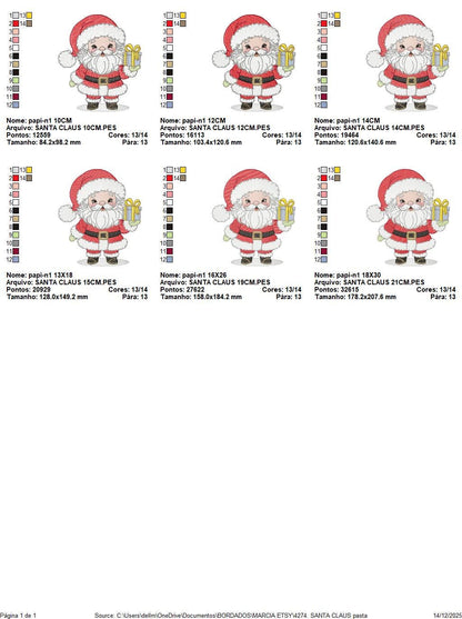 Santa Claus embroidery designs - Ho ho ho Xmas Saint Nicholas machine embroidery pattern - Instant digital download pes jef dst hus vp3 xxx