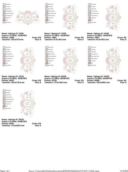 Roses with lace and butterflies embroidery designs - Flowers with frame machine embroidery pattern - Floral Kitchen towel - Instant download