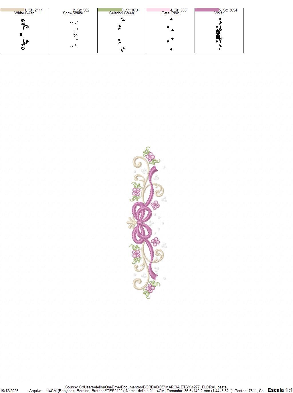 Flower with lace embroidery designs - Floral Line Divider machine embroidery pattern - Roses Kitchen Towel file - Instant download pes jef