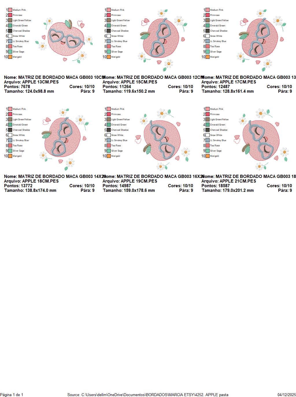 Apple embroidery designs - Fruit machine embroidery pattern - Kitchen Towel Apple with glasses file - Instant digital download pes jef dst