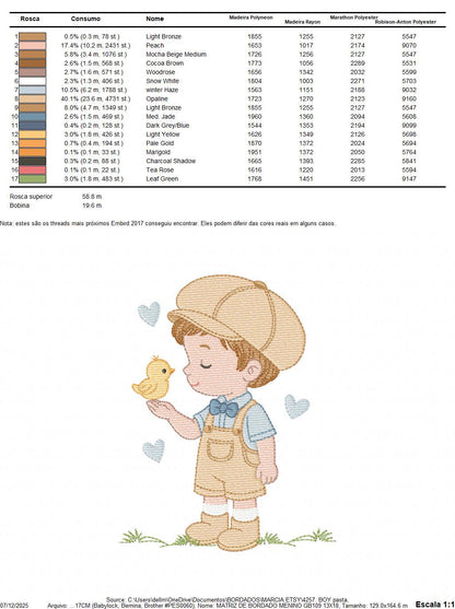 Vintage Baby boy embroidery design - Boy with cap and bird machine embroidery pattern - Children toddler kid - Instant digital download pes
