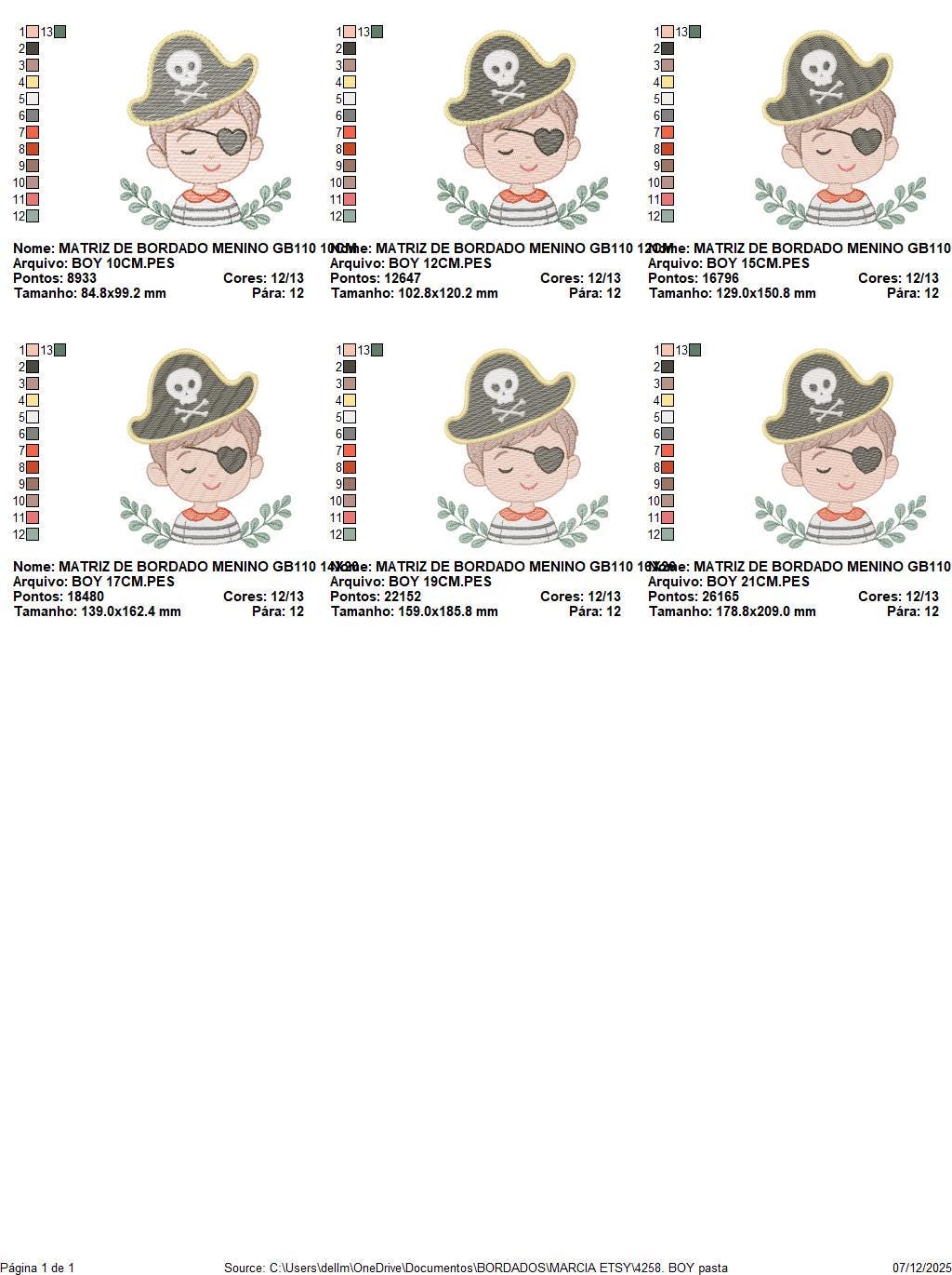 Pirate boy embroidery designs - Buccaneer machine embroidery pattern - Nautical Baby boy file - Instant digital download pes jef dst hus vp3