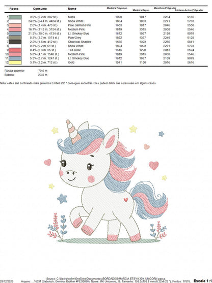 Unicorn embroidery designs - Baby Girl Pony machine embroidery pattern - Fairy tale magical fantasy file - Instant digital download pes jef