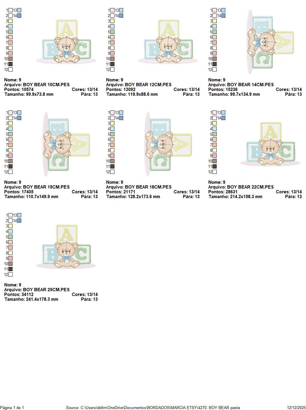 Birthday Teddy Bear embroidery designs - Baby boy Bear with toys machine embroidery pattern - Cute Teddy Bear file - Instant download pes