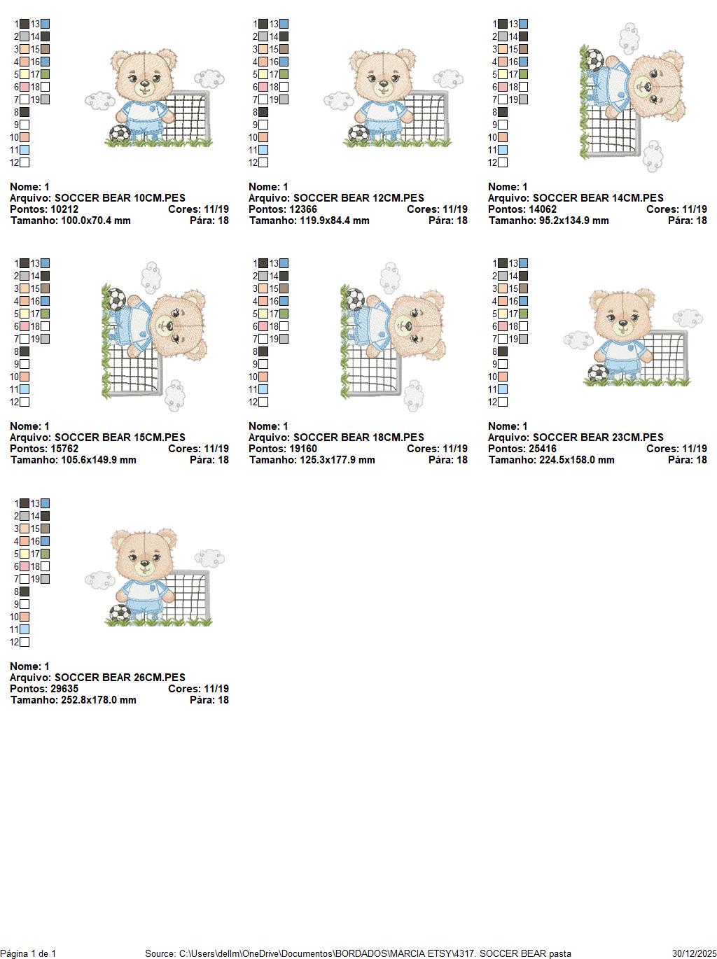 Soccer player embroidery designs - Baby Boy Bear machine embroidery file - Boy with soccer ball file - Instant digital download pes jef dst