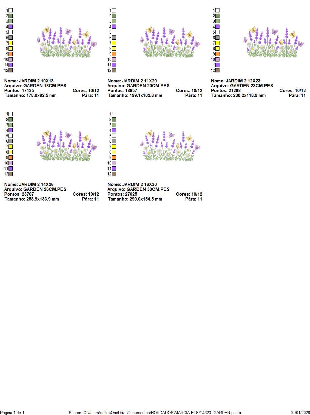 Flower garden embroidery design - Lavender and daisies flowers butterflies machine embroidery pattern - Kitchen Towel - Instant download