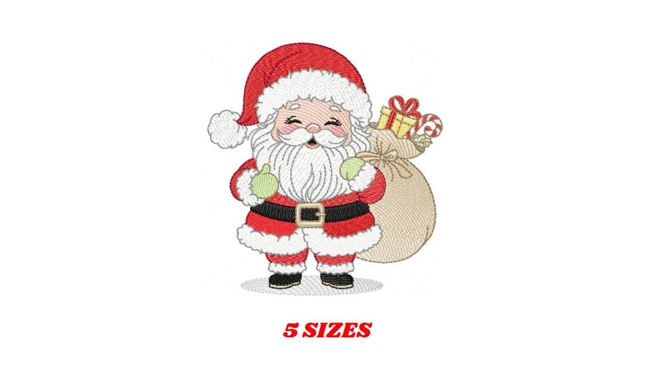 Santa Claus embroidery designs - Ho ho ho Xmas Saint Nicholas machine embroidery pattern - Instant digital download pes jef dst hus vp3 xxx