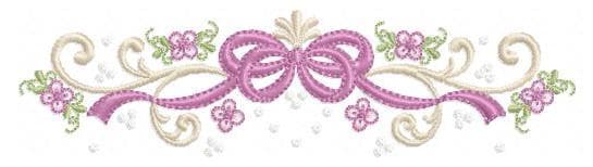 Flower with lace embroidery designs - Floral Line Divider machine embroidery pattern - Roses Kitchen Towel file - Instant download pes jef