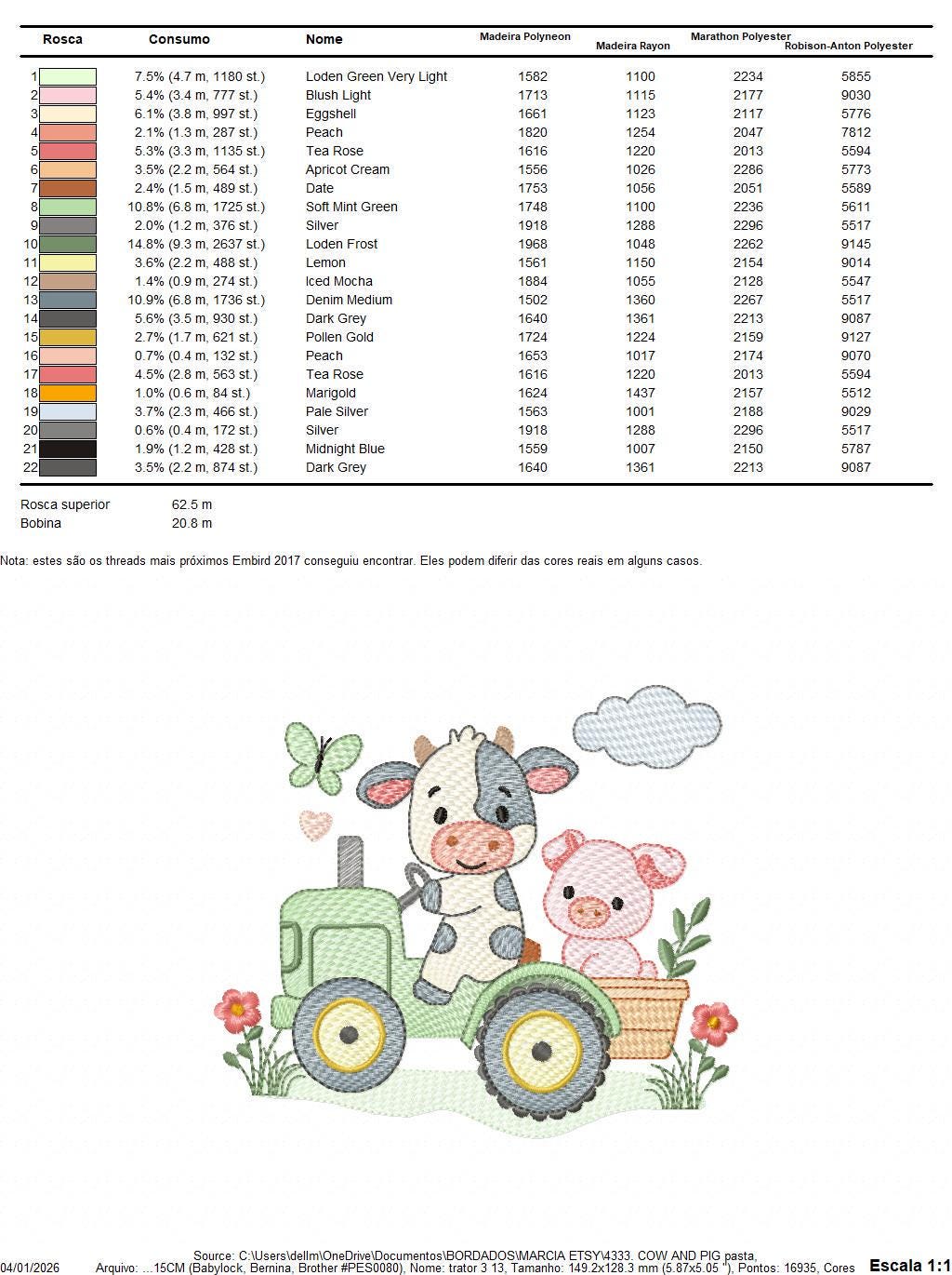 Cow with pig driving tractor embroidery design - Farm Animal machine embroidery pattern - Baby girl and boy file - Instant digital download