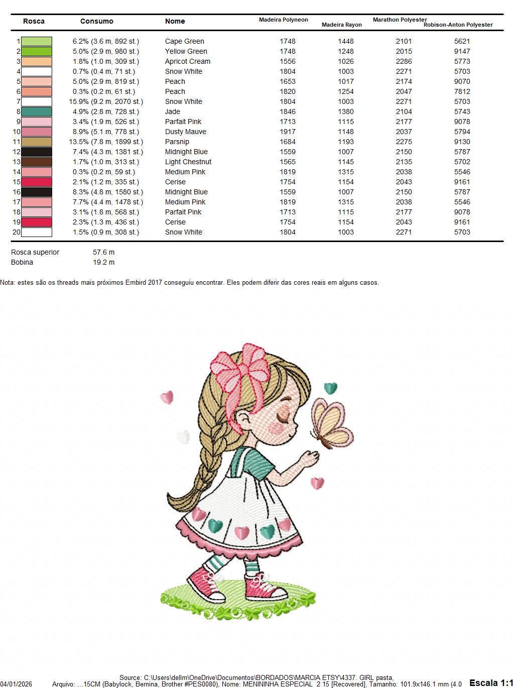Baby girl embroidery designs - Girl with long hair braid machine embroidery pattern - Princess with butterfly file - Instant download pes