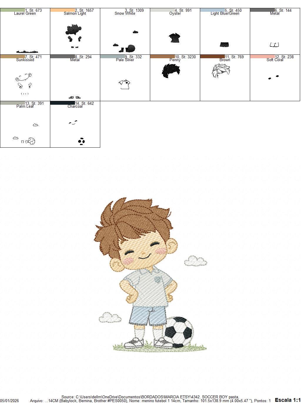 Soccer player embroidery designs - Baby Boy machine embroidery file - Boy with soccer ball file - Instant digital download pes jef dst hus