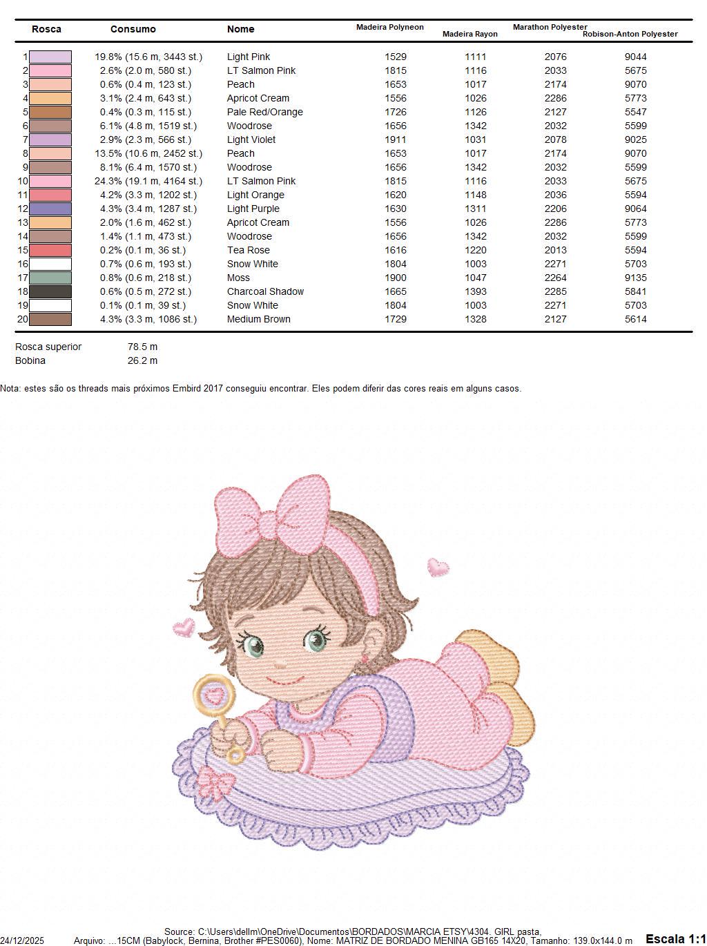 Baby girl with rattle embroidery designs - Princess with short hair and lace machine embroidery pattern - Instant digital download pes jef