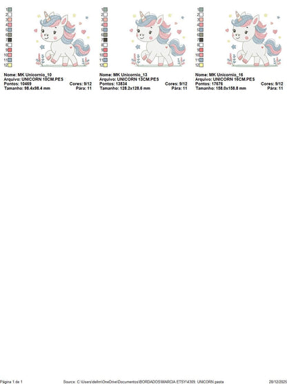 Unicorn embroidery designs - Baby Girl Pony machine embroidery pattern - Fairy tale magical fantasy file - Instant digital download pes jef