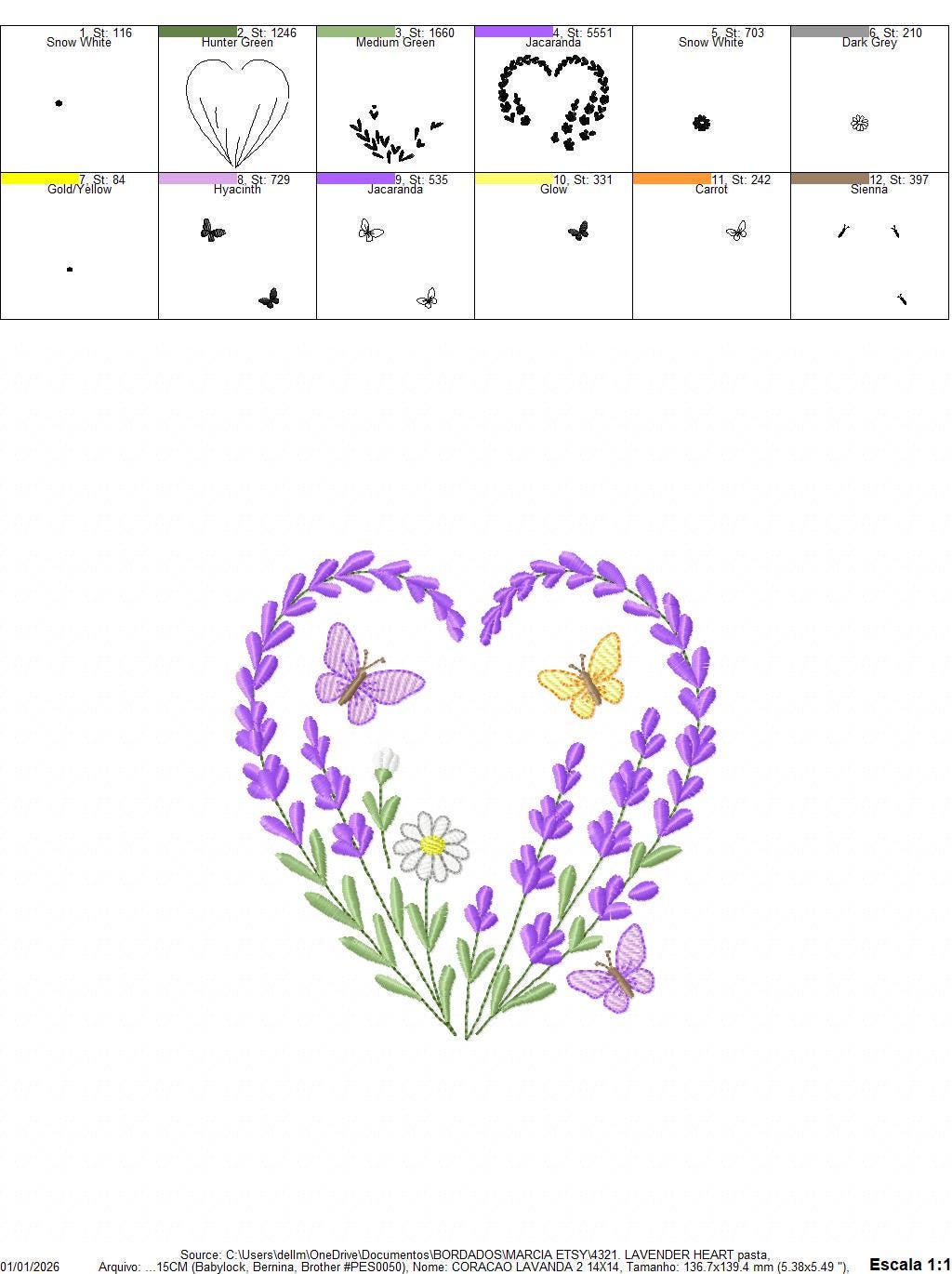 Heart with flowers embroidery designs - Flower heart frame machine embroidery pattern - Baby girl file - Instant digital download pes jef