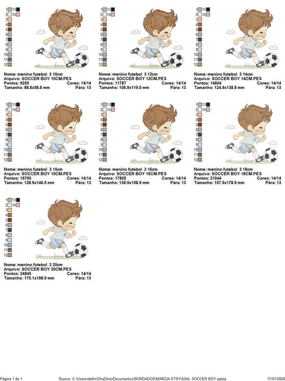 Soccer player embroidery designs - Baby Boy machine embroidery file - Boy with soccer ball file - Instant digital download pes jef dst hus