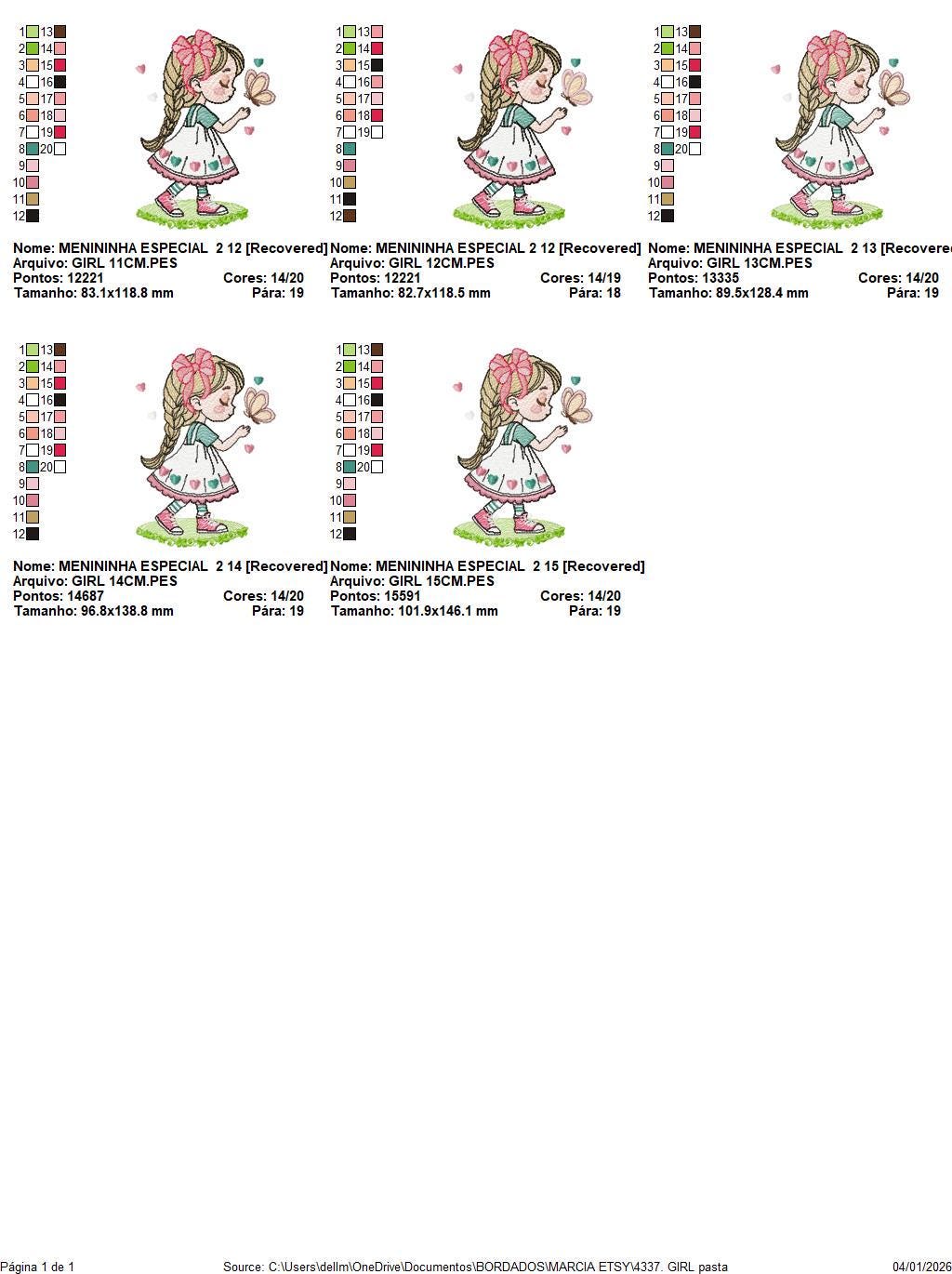 Baby girl embroidery designs - Girl with long hair braid machine embroidery pattern - Princess with butterfly file - Instant download pes