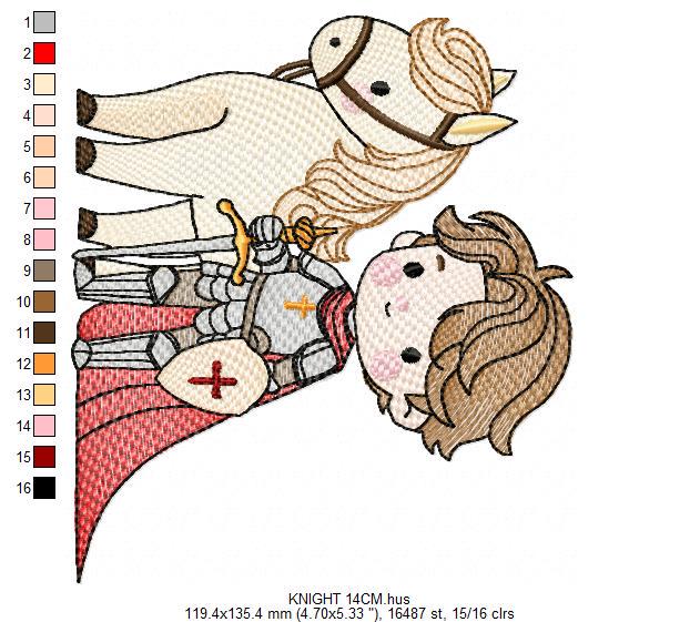 Prince embroidery designs - Knight King with horse machine embroidery pattern - Baby boy Fairytale file - Instant digital download pes jef