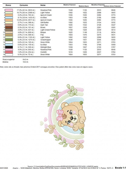 Lioness embroidery designs - Safari wild animal machine embroidery pattern - Baby girl rainbow file - Female Lion - Instant download pes jef