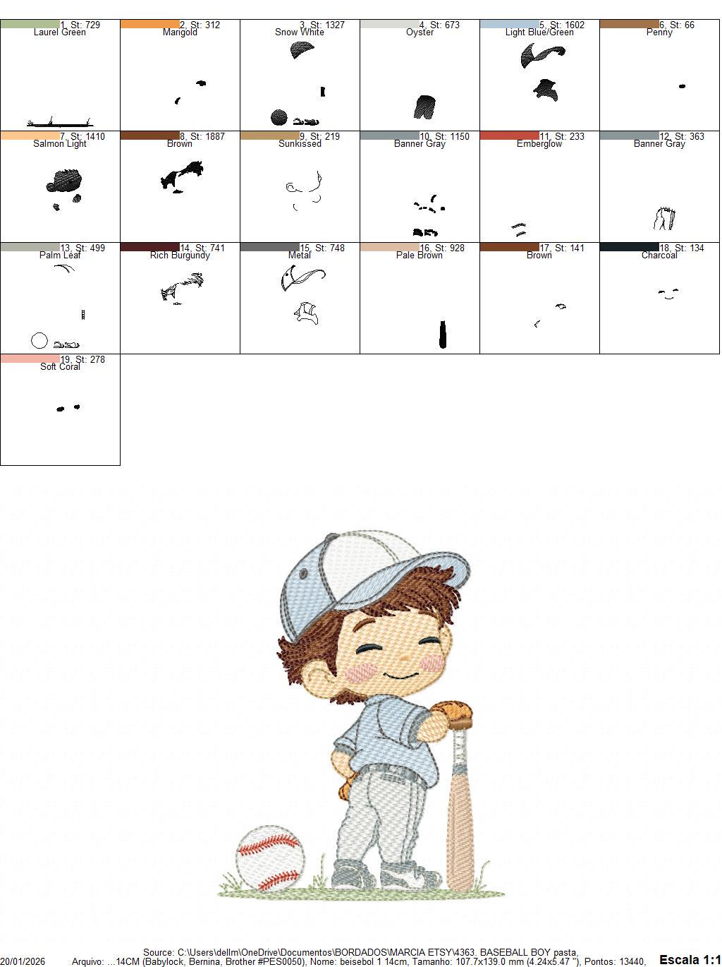 Baseball player embroidery designs - Baby Boy Player machine embroidery file - Boy with baseball uniform file - Instant digital download jef