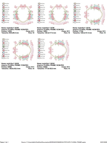 Monogram Frame with roses embroidery designs - Flower Laurel wreath machine embroidery pattern - Kitchen Towel file - Instant download jef