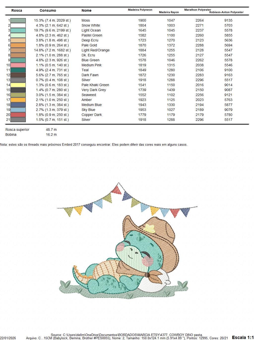 Dinosaur with cowboy hat embroidery designs - Sleeping Dino with flags machine embroidery pattern - Baby Boy file - Instant download pes jef