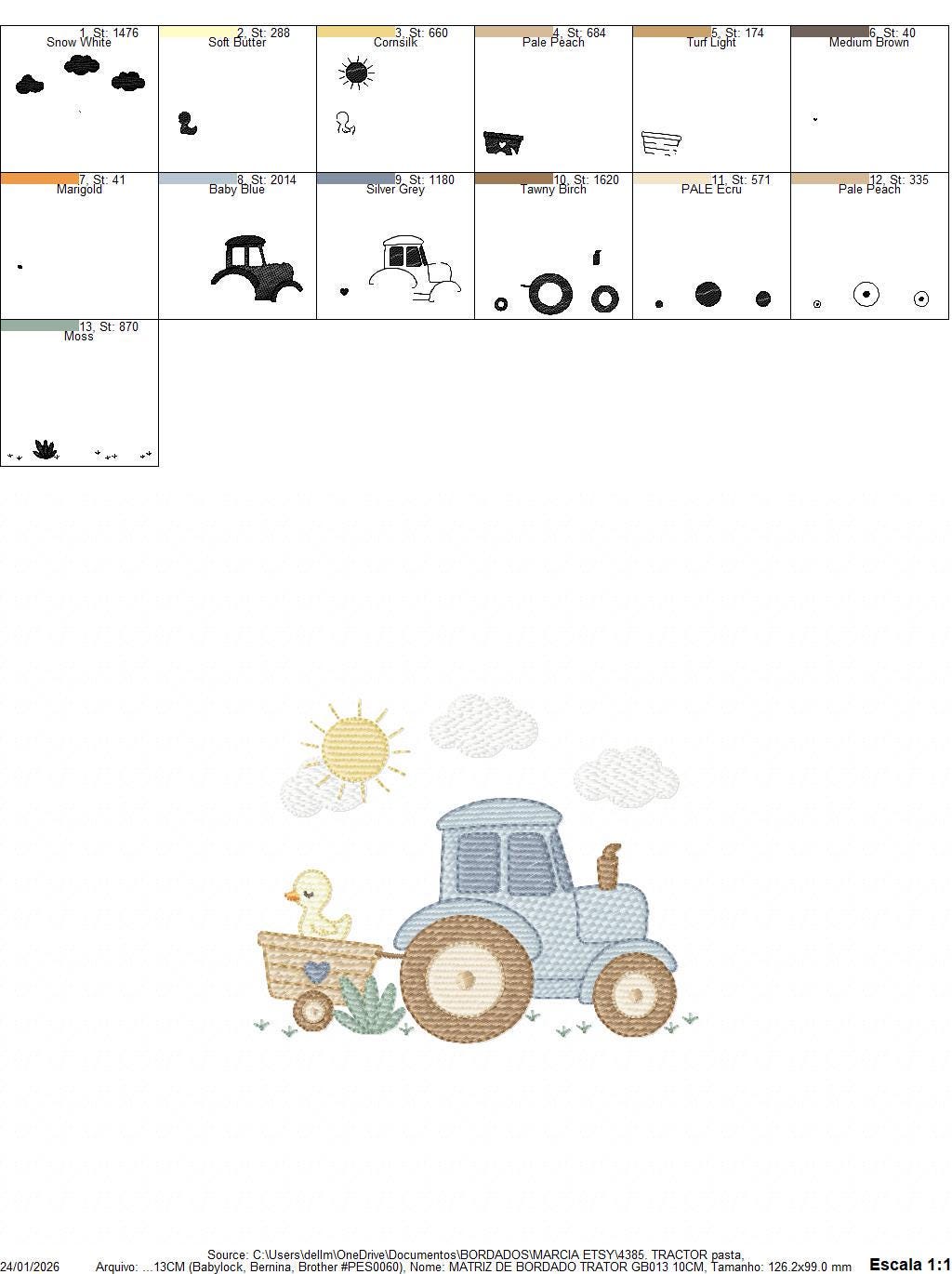 Farm Tractor embroidery designs - Ranch Pickup Truck with duck machine embroidery pattern - Baby boy file - Instant digital download pes jef