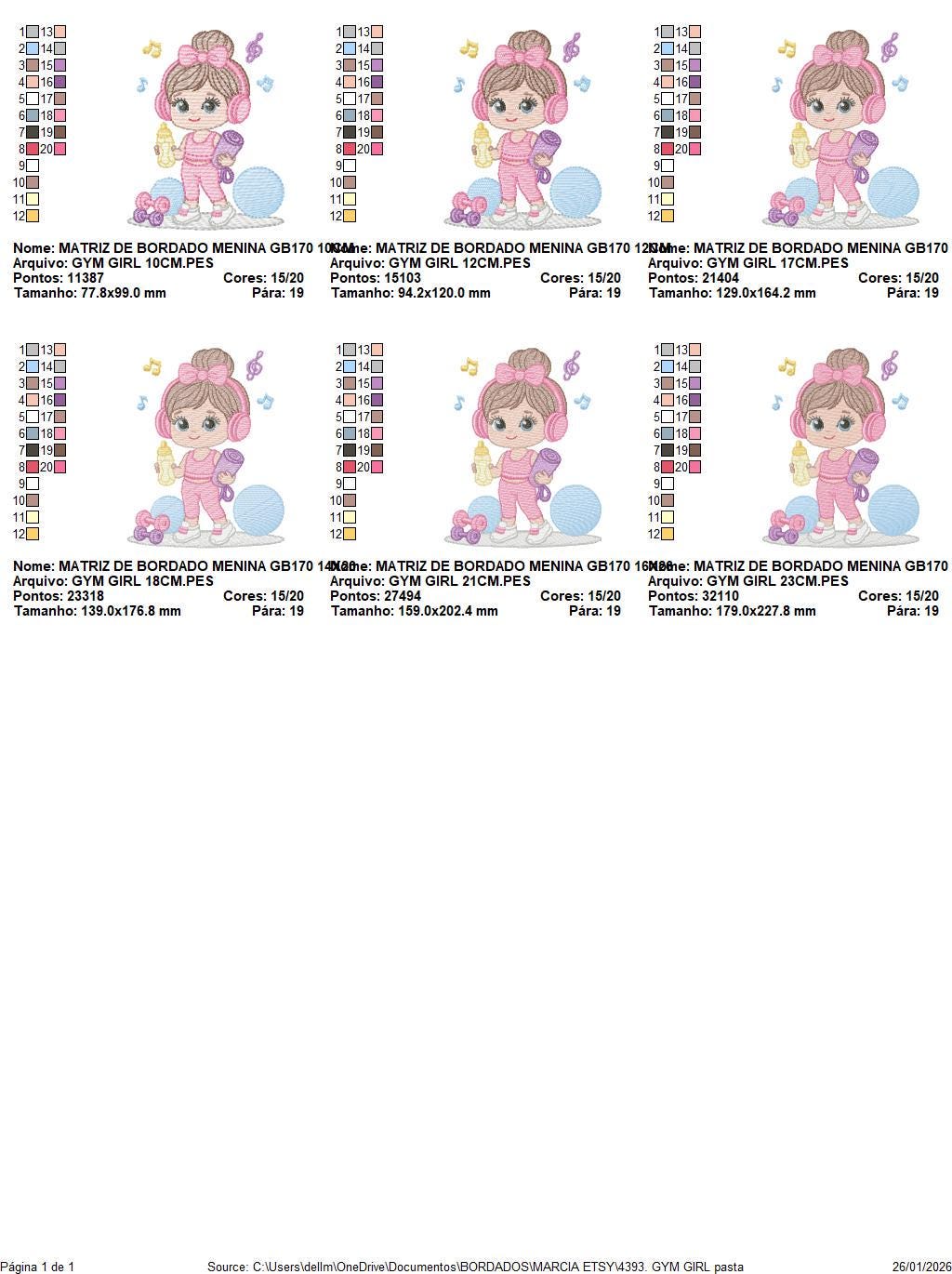 Gym-goer Girl embroidery designs - Fitness enthusiast athlete teacher machine embroidery file - Gym regular rat file - Instant download pes