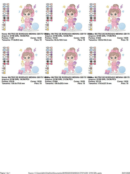 Gym-goer Girl embroidery designs - Fitness enthusiast athlete teacher machine embroidery file - Gym regular rat file - Instant download pes