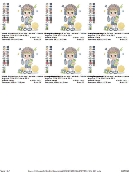 Gym-goer Boy embroidery designs - Fitness enthusiast athlete teacher machine embroidery file - Gym regular rat file - Instant download pes