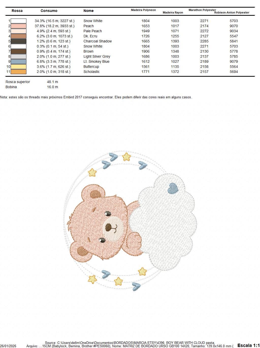 Male Bear with cloud and stars embroidery designs - Baby Boy Teddy Bear machine embroidery pattern - Instant digital download pes jef dst