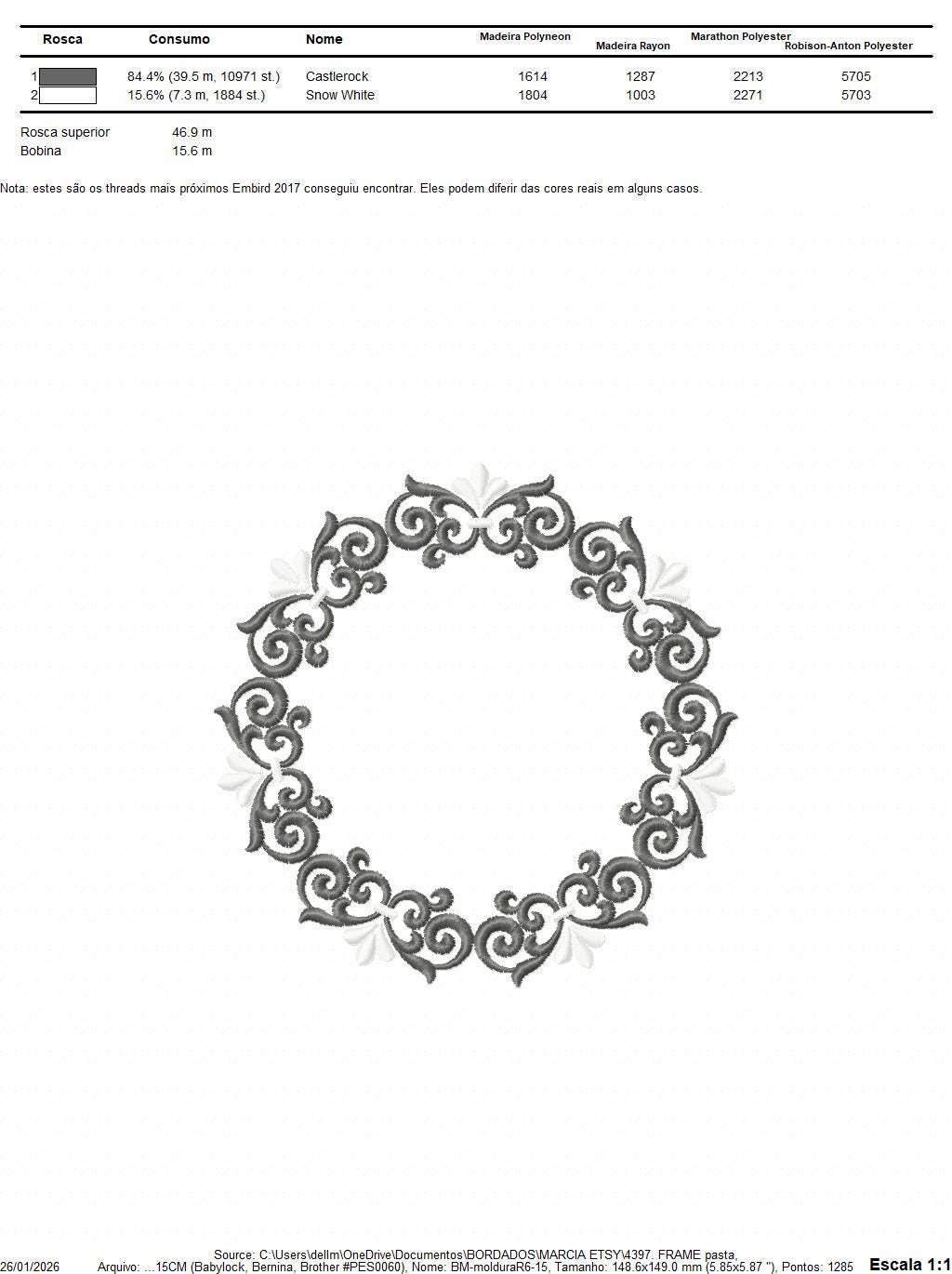 Monogram Wreath embroidery designs - Floral Roses Frame machine embroidery pattern - Kitchen Tea Towel file - Instant digital download pes